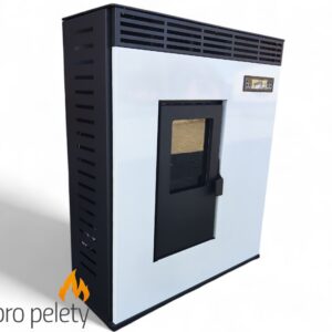 Teplovzdušné kachle na pelety 9 kW - úzky model, zaberie len 30 cm do hĺbky