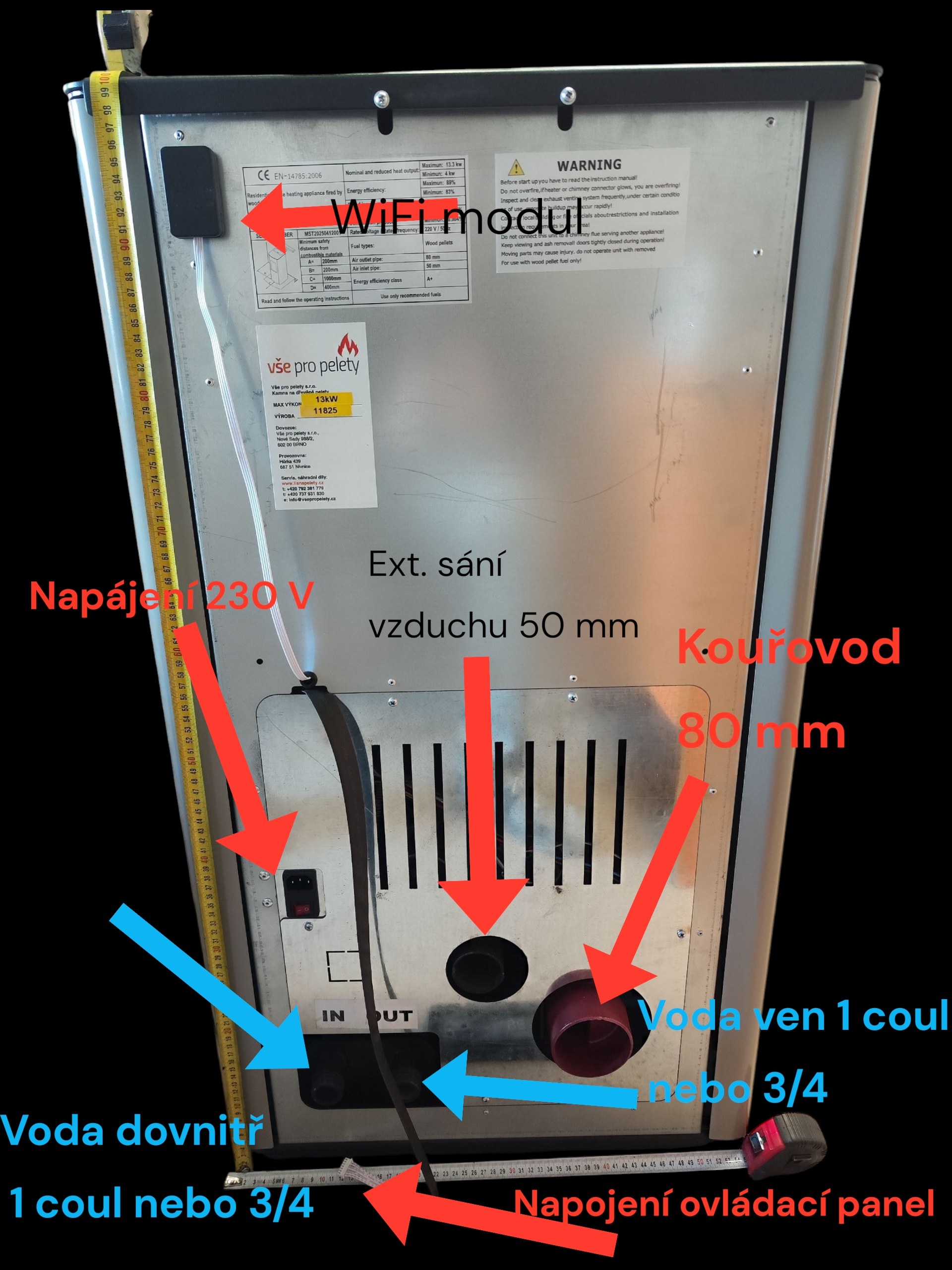 Teplovodné kachle na pelety 13 kW – Obrázok 7