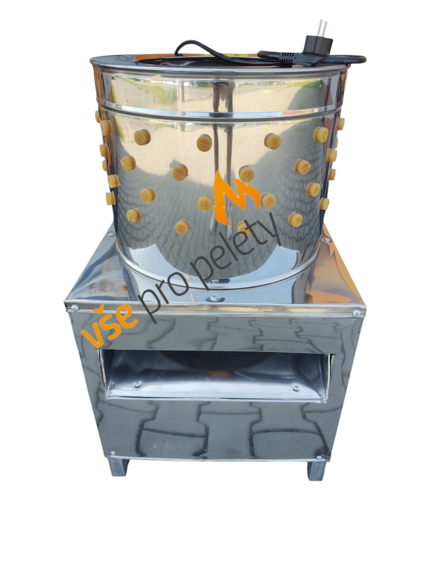 Škubačka hydiny – SD40 1,5 kW/230 V - model vhodný pre prepelice – Obrázok 4