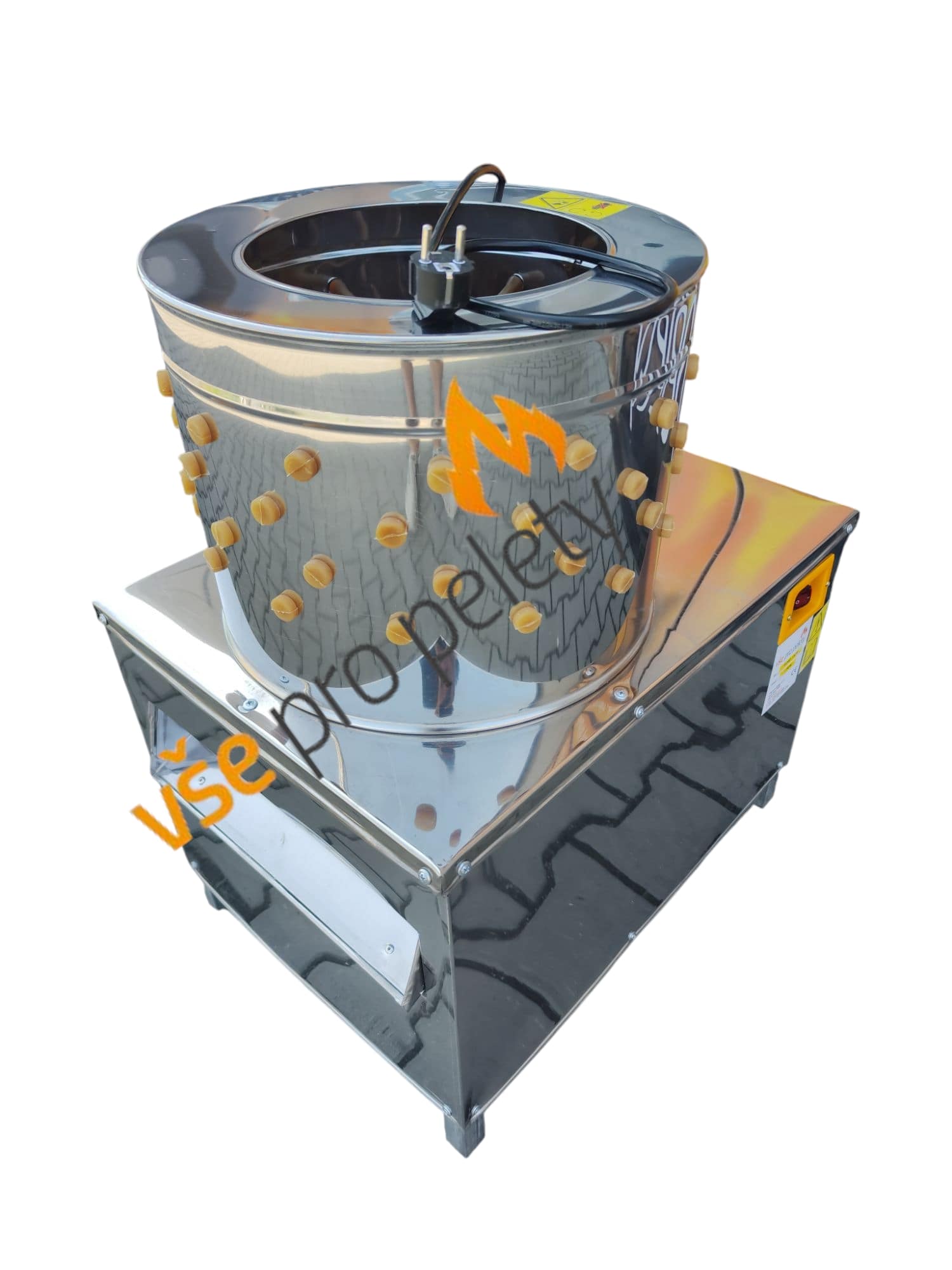 Škubačka hydiny – SD40 1,5 kW/230 V - model vhodný pre prepelice – Obrázok 3