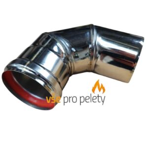 Koleno 90° 80 mm - nerez pre peletové kachle