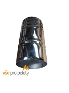 Ukončovací vonkajší diel 80 mm - nerez pre peletové kachle