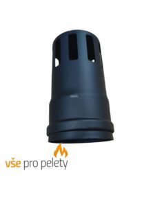 Ukončovací vonkajší diel 80 mm - uhlíková oceľ pre peletové kachle